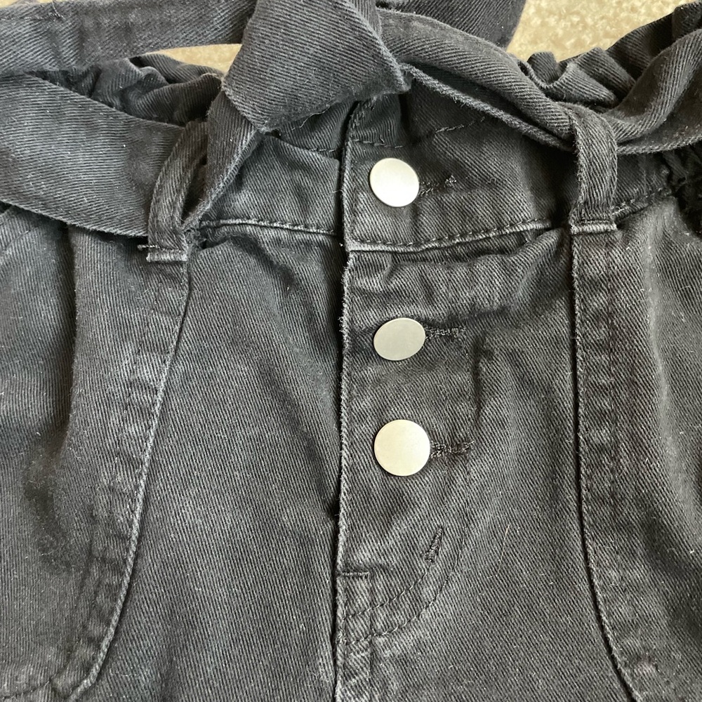 Chelsea & Violet High Waist Black Denim Shorts - Picture 3 of 5